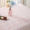 ПВХ Скатерть Водонепроницаемая и Маслостойкая Мелкая Свежая Клетка Не требующая стирки В стиле Инс Прямоугольная Скатерть Скатерть для журнального столика Простая Скатерть