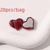20pcs Heart Button Fabric Bag Buttons 20pcs Set Heart Shape Buttons  Sewing Crafts