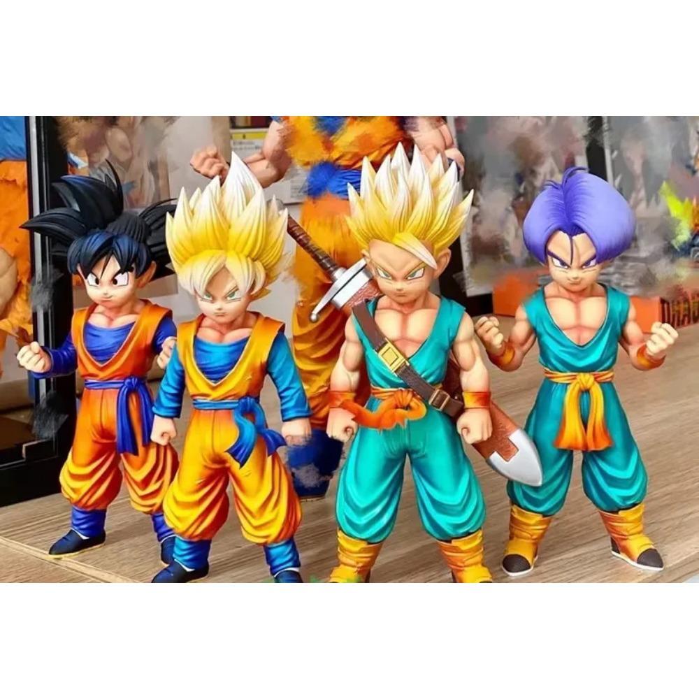 4 шт./комплект 18-20 см Средний размер Фигурка Dragon Ball Супер Сайян Сон Гоку Транкс Трункс Готен Фигурка Модель Куклы