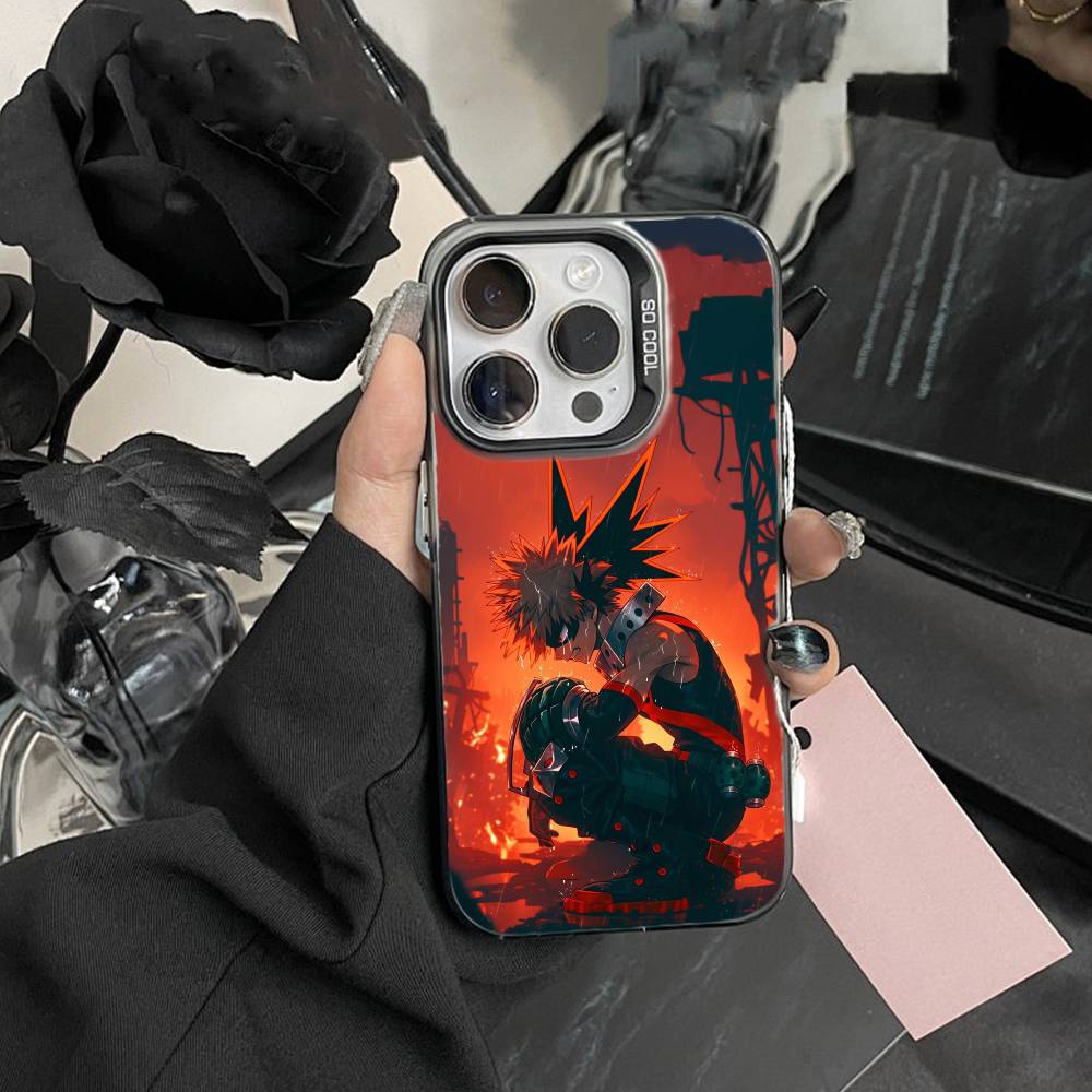 Чехол для телефона Кацуки Бакуго - Академия Героев Для IPhone 16 17 15 14 12 13 Pro Max Черный Цвет Ударопрочный Чехол