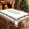 1 шт. Рождественская скатерть, Разные размеры, Скатерть с принтом рождественского кольца и колокольчика для украшения стола на вечеринке, Рождественская вечеринка, Собрание, Двор Та