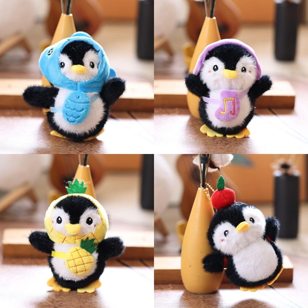 Penguin Dress Fruit Up Plush Toy Cartoon Keychain Backpack Pendant Holiday Gift