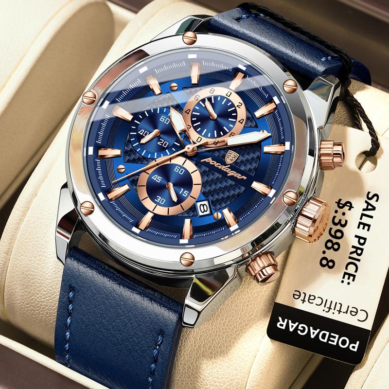 Многофункциональные мужские часы с хронографом и календарем Three Eye, новые повседневные и модные кварцевые часы