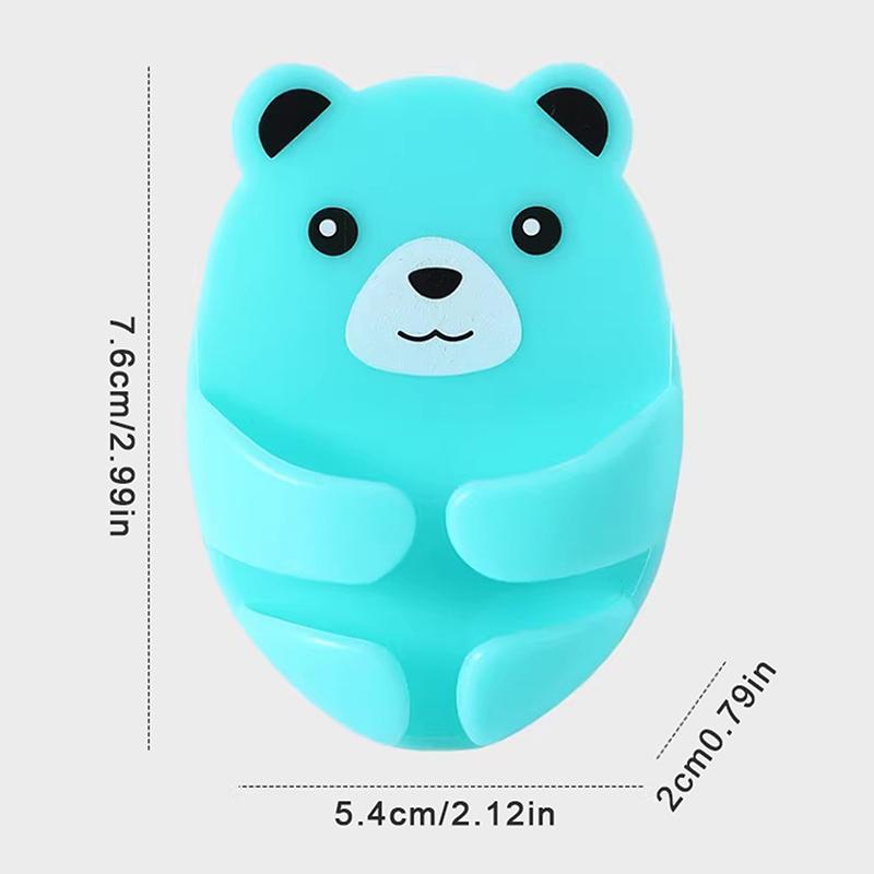 4Pcs Wall Storage Hook Bear Plug Bracket Punch-Free Power Plug Socket Holder Kitchen Stealth Hook Wall Adhesive Hanger Bathroom