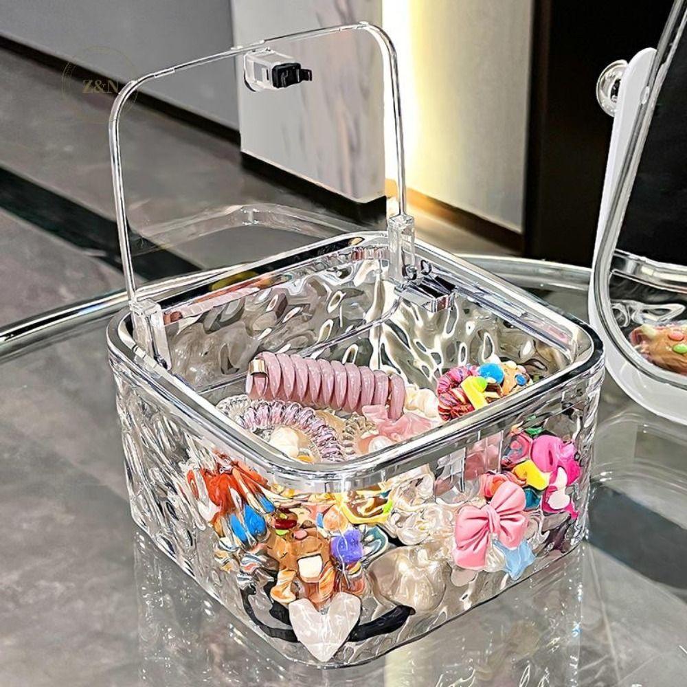Push-type Jewelry Box Large Capacity Desktop Trash Can for Headband Bows Cotton Swab Organization