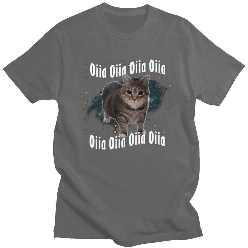 Oiia Oiia Cat Meme Cat TShirt 100 Cotton Tees Shirt Streetwear O Neck Tshirt Casual Short Sleeve Clothing Men Women Gift