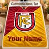 Flannel BlanketUnion Berlin FC Custom Name Text Personalized Soft Warm Throw Blanket Home Decor Gift