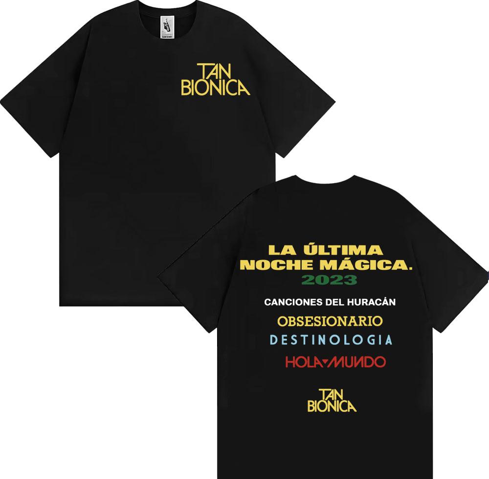 Tan Bionica La Ultima Noche Magica Printed T Shirt Unisex WOMEN Fashion Gothic Oversized Tshirts High Quality 100 Cotton T Shirts