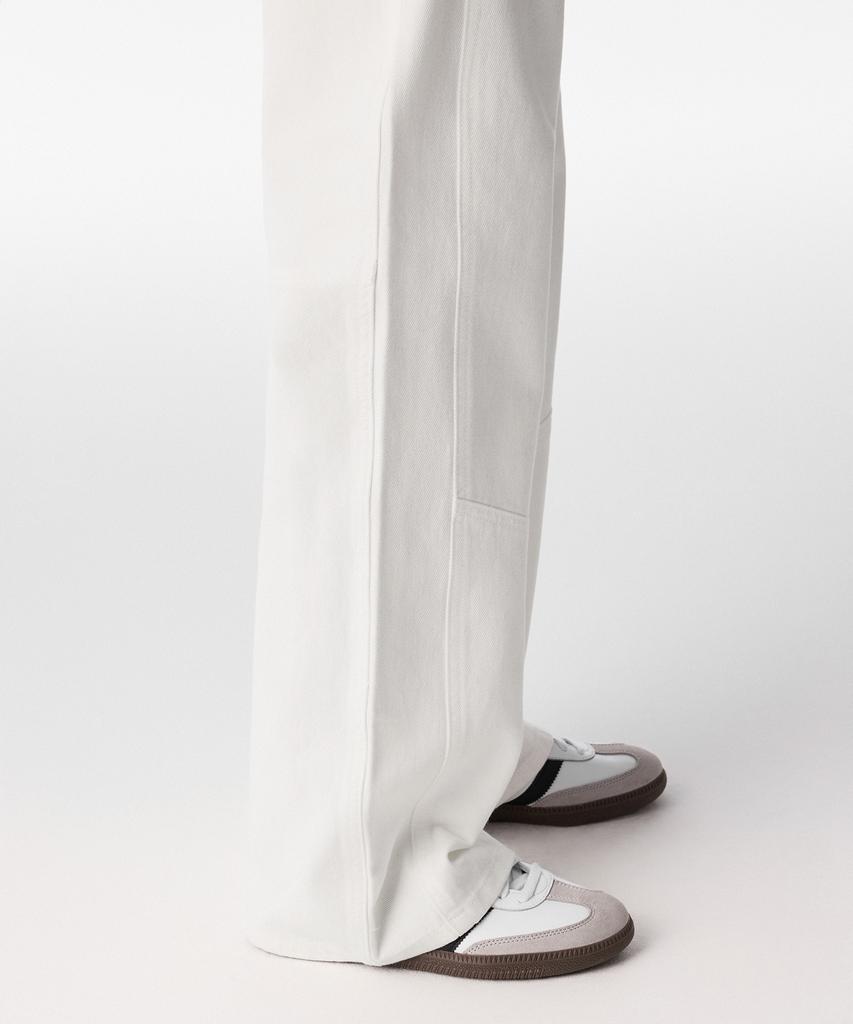MUSINSA STANDARD WOMAN Women'S Divided Regular Fit Denim Pants [White]