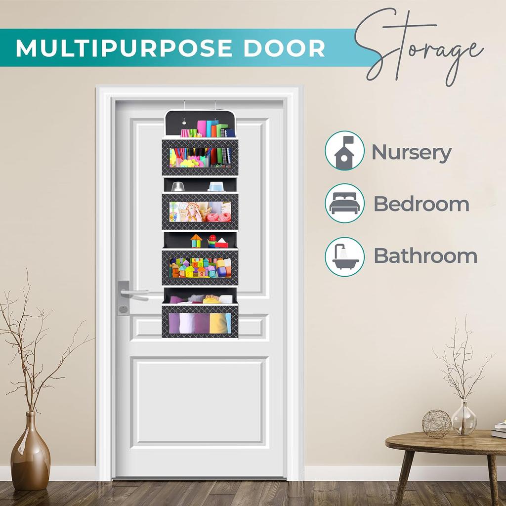 1 шт., органайзер для хранения вещей на стене, подвесной органайзер с 4 большими карманами для шкафа в ванной комнате