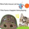 Домашняя кошка Мышь Игра Интеллектуальная игрушка Палатка колокольчик с 9 кошками Haole, играющими в туннель, складные игрушки для охоты на мышей, сохраняют активность котят у домашних животных