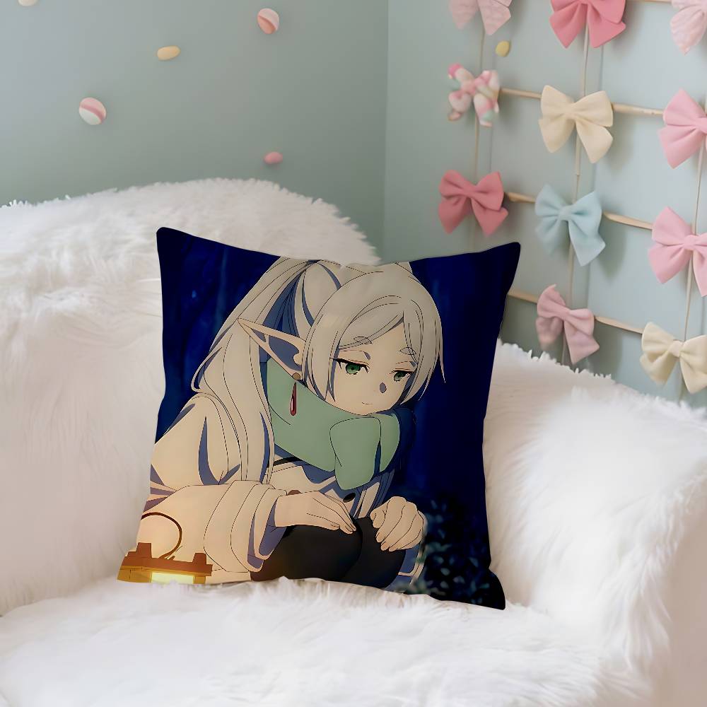 Anime FFrieren Cute Case Plush Fabric Soft Pillowcase Double Sided Print Cushion Cover Household Gifts