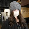 Korean Hand Knitted Pullover Hat for Autumn and Winter New Thickened Woolen Hat for Women Showing Face Small Ear Protection  Warm Pile Hat