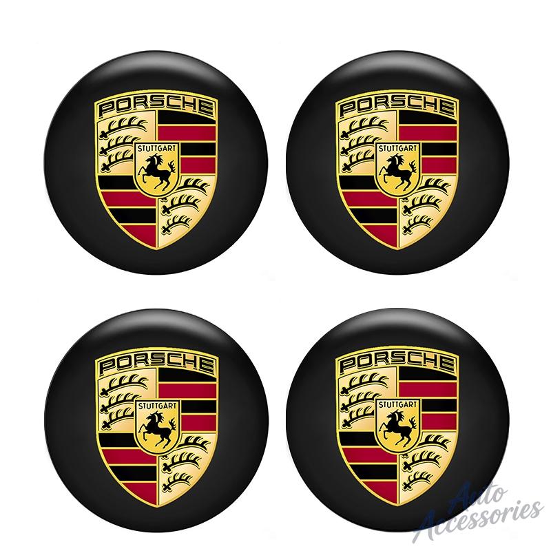AAX1 4pcs 20mm Car Door Keyhole Lock Protection Sticker Accessories For Porsche Panamera Cayenne 911 718 Macan Carrera-GT 944 Sticker