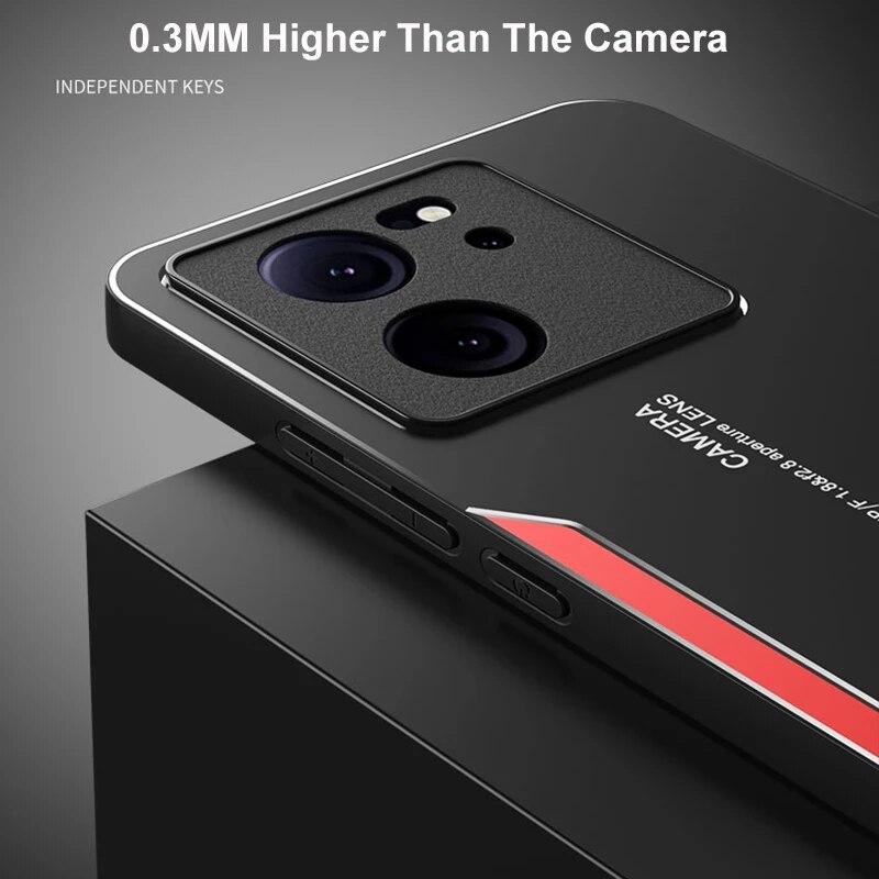 Металлический чехол из алюминиевого сплава для Xiaomi Redmi 13C 13 C 12C 12 4G, матовый чехол, силиконовый противоударный защитный жесткий чехол для телефона Poco C65 C 65 X5 Pro