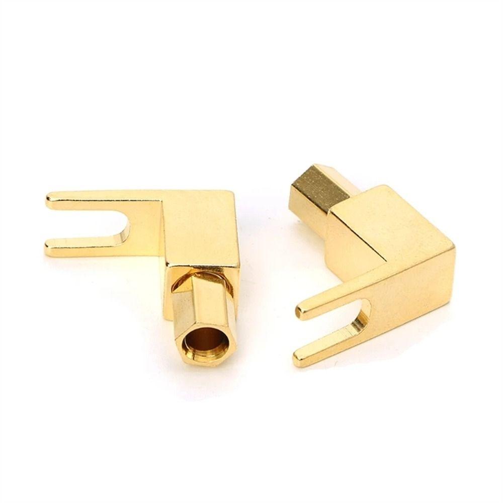 Y Type Speaker Cable Connector Spade Plug Connector Plug Banana to Spade Adapte U Spade Connector