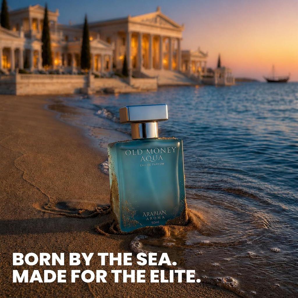 Old Money Aqua Eau de Parfum for Men – 50ml | Fresh Aquatic & Citrus Fragrance |