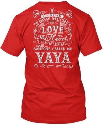 Стандартная футболка унисекс «Зови меня Yaya Never K How Much Love My Heart»