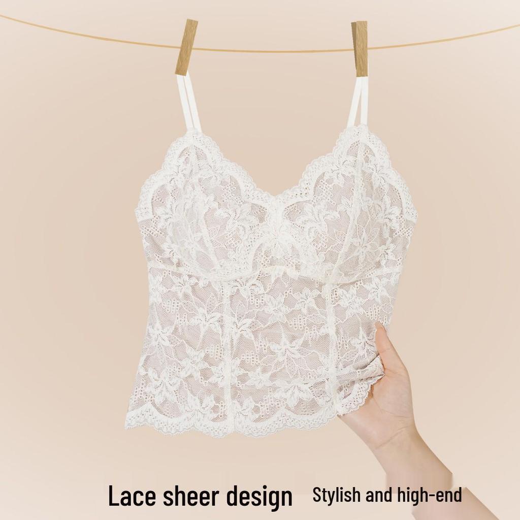 Женский кружевной топ-майка на флисовой подкладке - Теплый утепленный слой для осени/зимы