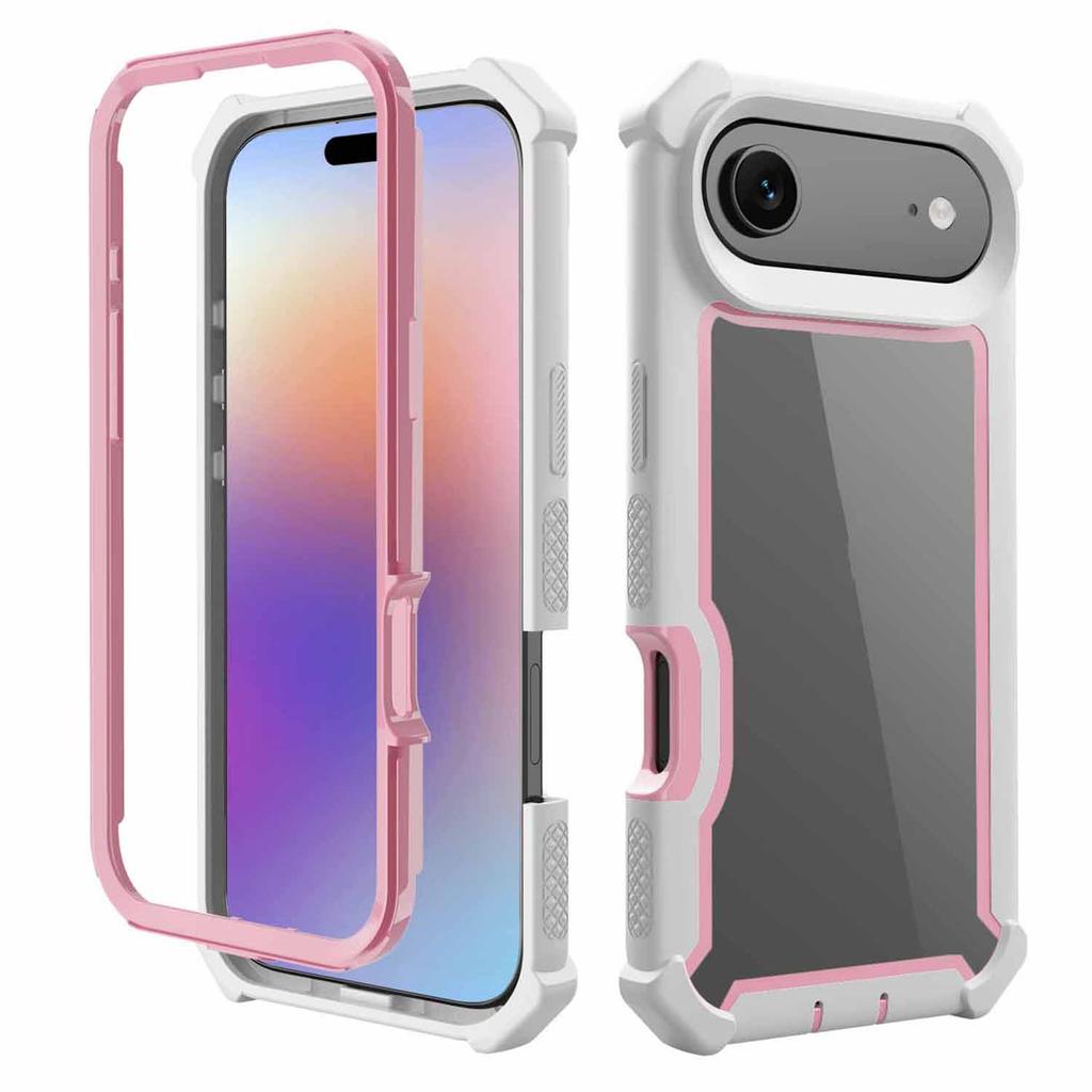 For iPhone 17 Air Case Clear Detachable 2 in 1 Shockproof TPU+PC Phone Back Cover