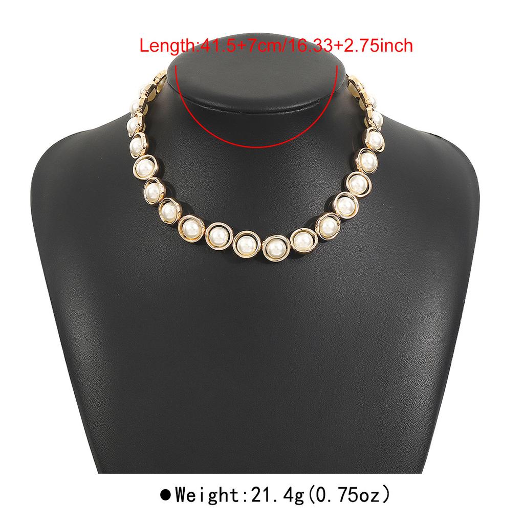 Tooxika Temperament Pearl Collarbone Chain Retro Elegant Bridal Wedding Necklace Women