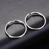 Trendy Unisex Hoop Accessory 10 Pieces Silver Rings 1.5*25mm 20 Pieces Key Rings Key Chain Metal Loop