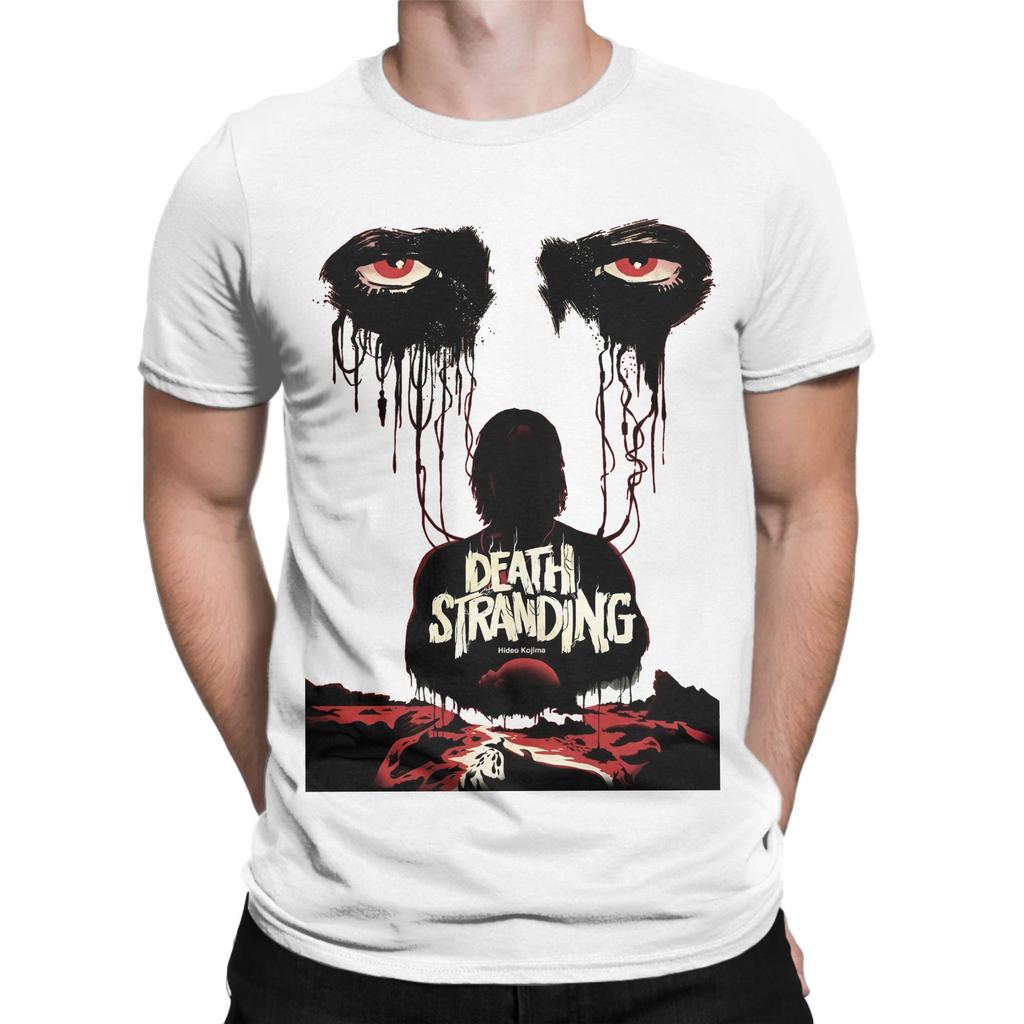 2025 Death Stranding 2 Футболка Летняя Хлопковые Футболки Для Мужчин Харадзюку Узор Футболка С Коротким Рукавом Забавные Топы