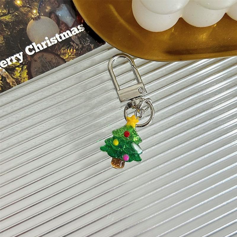 1 шт. Подвеска-брелок Мультяшные подвесные украшения Защита от потери Рождественское украшение Мини-рюкзак Блестящий Санта-Клаус