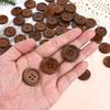 10 шт. круглых полированных швейных пуговиц с 4 отверстиями, классические деревянные пуговицы, круглые деревянные швейные пуговицы для рукоделия, шитья, поделки, одежда, рубашки, вязаные изделия