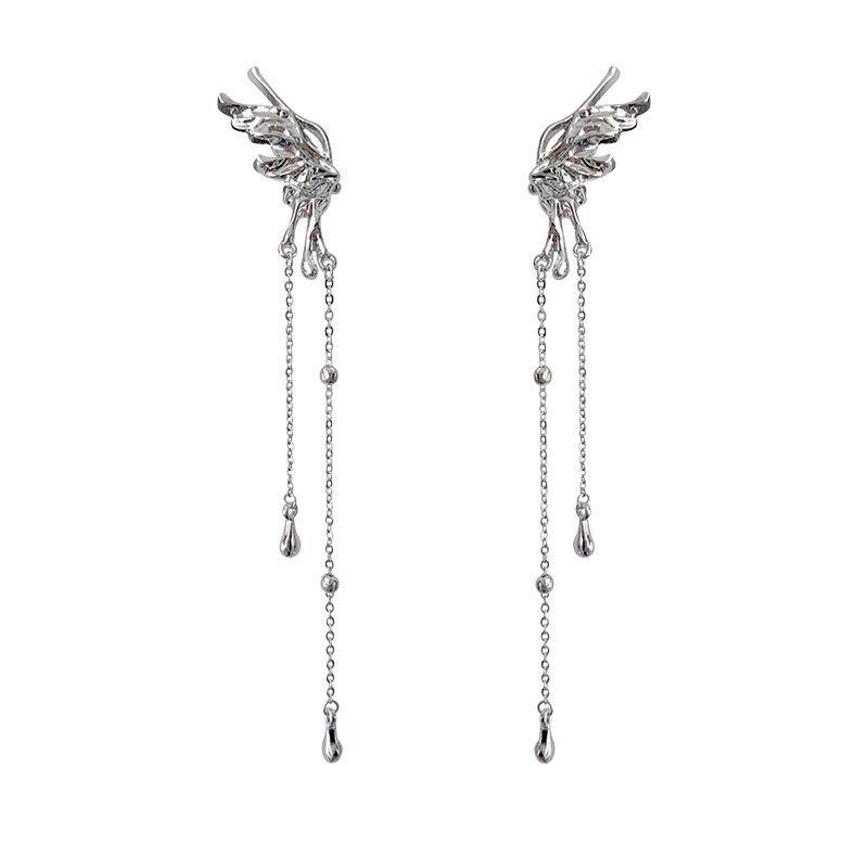 Сказочные крылья ангела кисточка бабочка кафф на ухо - Украшение-клипса на ухо без пирсинга