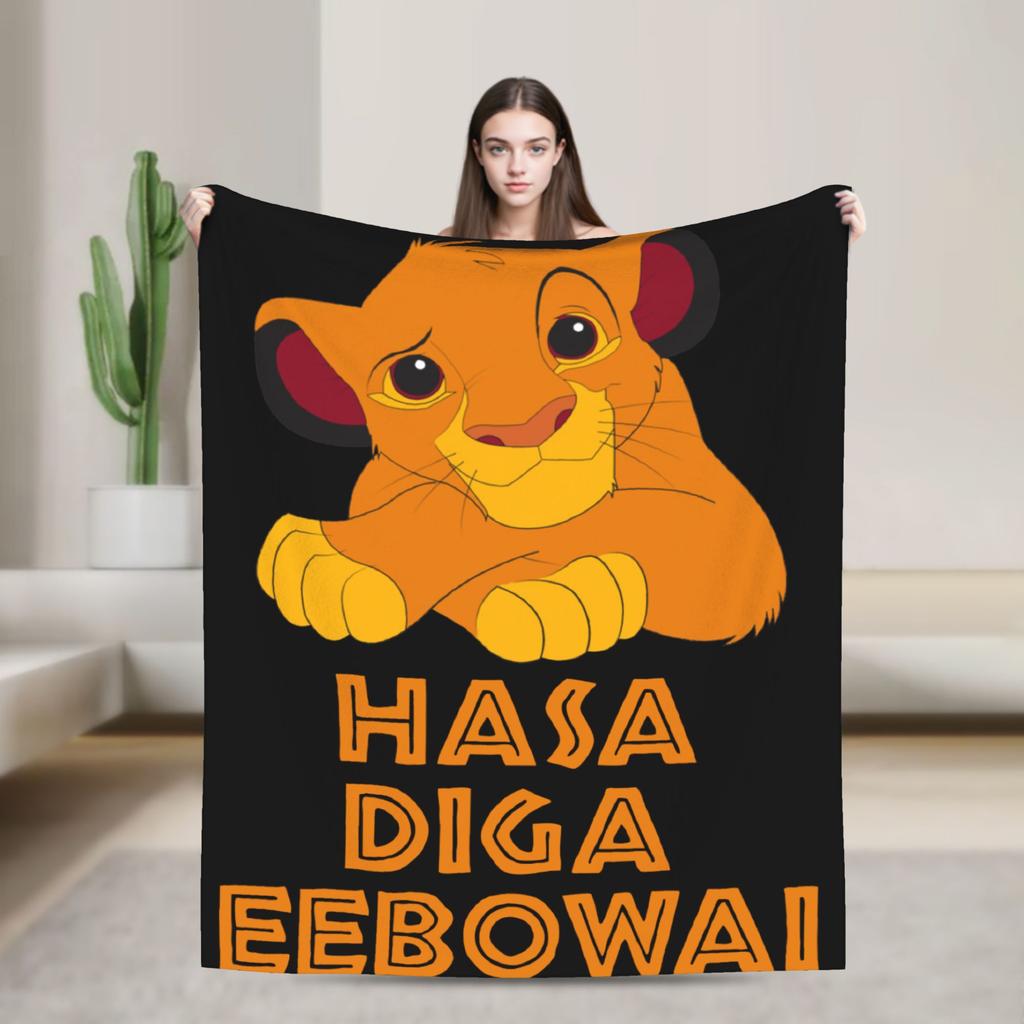 Пледы Король Лев Вельветовые Весенние Девиз Hakuna Matata Симба Тимон Пумба Теплый Плед для Дома Спальни Плюшевое Тонкое Одеяло