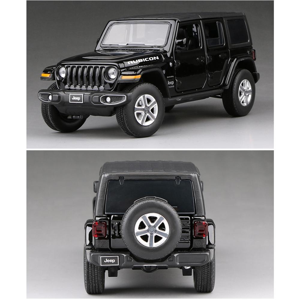 1/32 масштабная модель игрушечного автомобиля для Jeep Wrangler Rubicon, модель автомобиля из сплава, литая под давлением внедорожная игрушка со звуком и светом