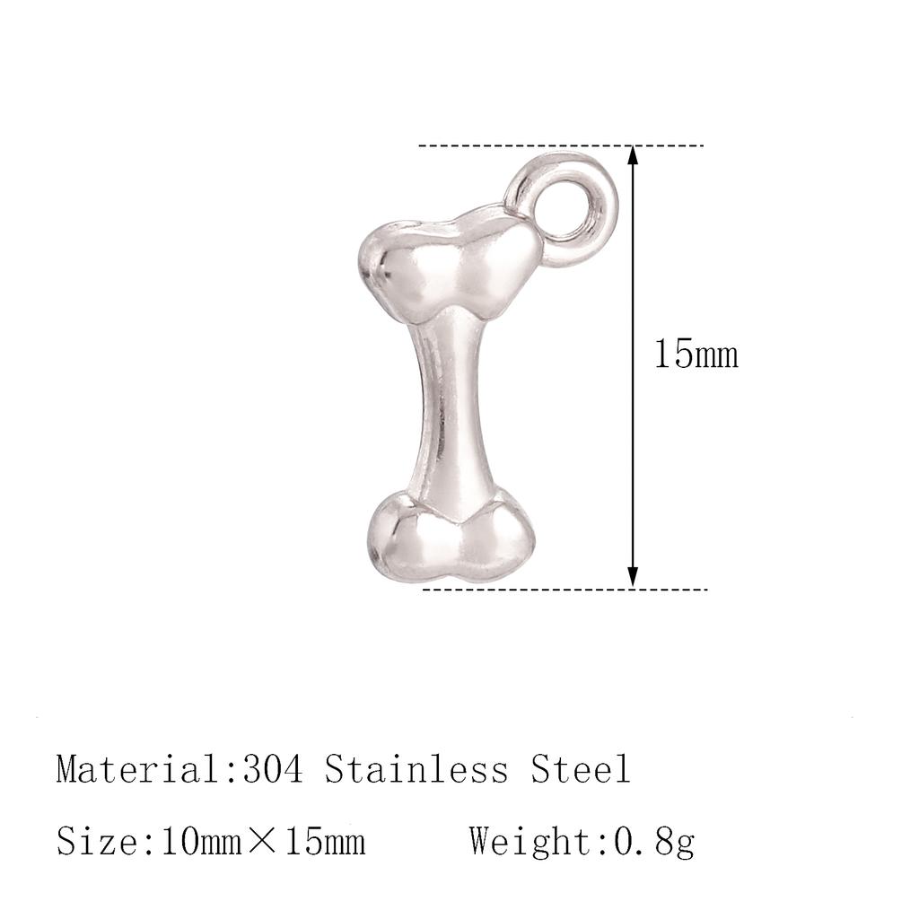 3Pcs Pet Dog Claw/Compass North Star/Sea Wave/Cat's Paw Charms Stainless Small Pendants for Necklace Bracelet DIY Jewelry Making