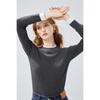 Women's Faux Two-Piece Wool Blend Knit Top