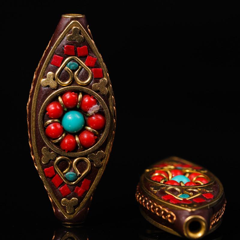 Непальские латунные бусины-разделители в виде благоприятных облаков ручной работы для изготовления украшений и орнаментов своими руками