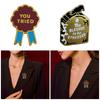 Motivational Recognition Pins Employee Appreciation Student Awards Teacher Classroom Graduation Gifts Alloy Lapel Badges