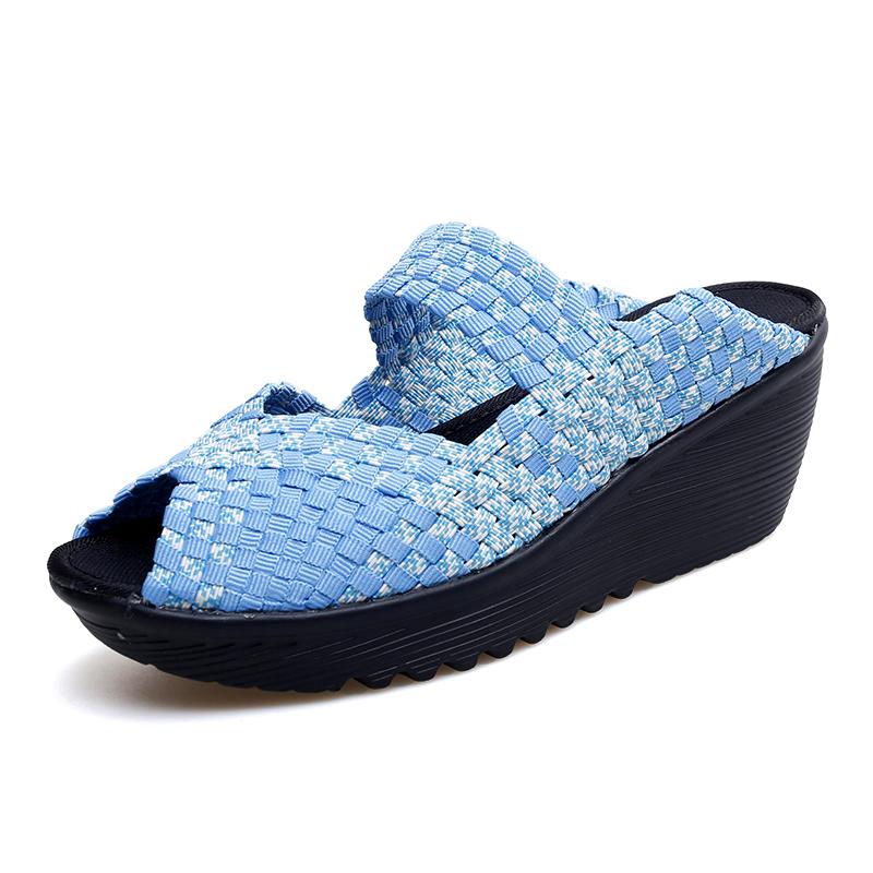 Женские прогулочные слипоны, ортопедические женские туфли-лодочки на платформе для диабетиков, легкие тапочки на танкетке, женские повседневные тапочки