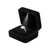 Velvet Jewelry Box with LED Light Glowing Ring Box for Exhibition Engagement