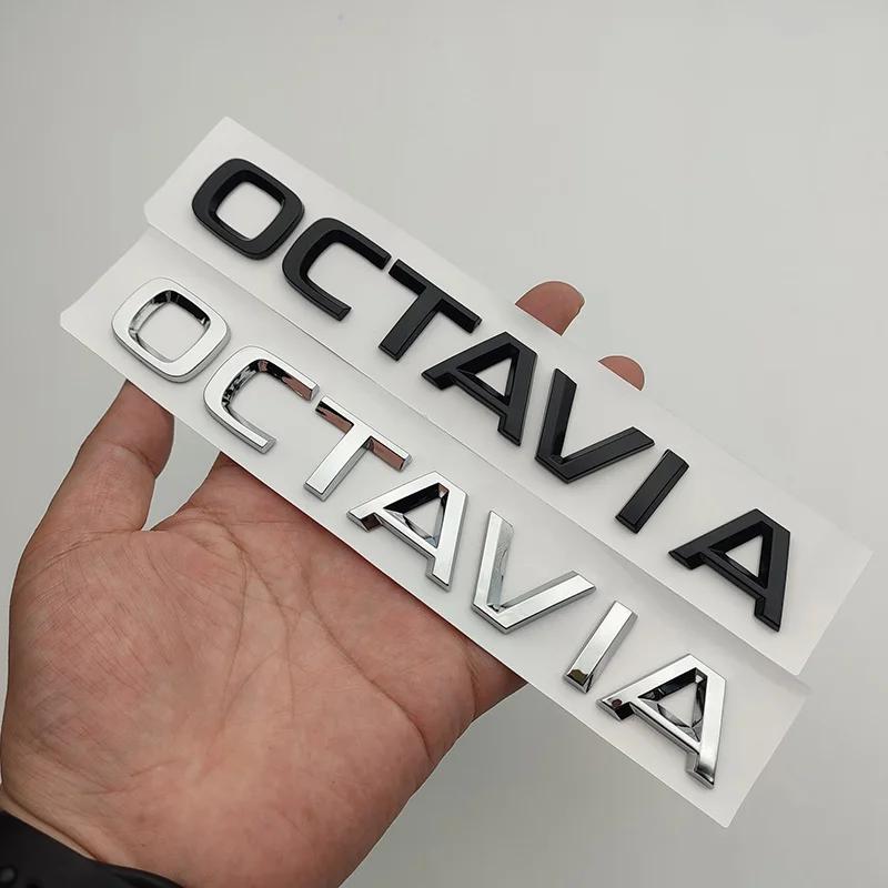 3D Хромированный ABS Логотип OCTAVIA Буквы Значок на Багажник Автомобиля Для Skoda VRS RS Octavia 1 2 3 4 MK2 MK3 MK4 A5 A7 Наклейка Аксессуары