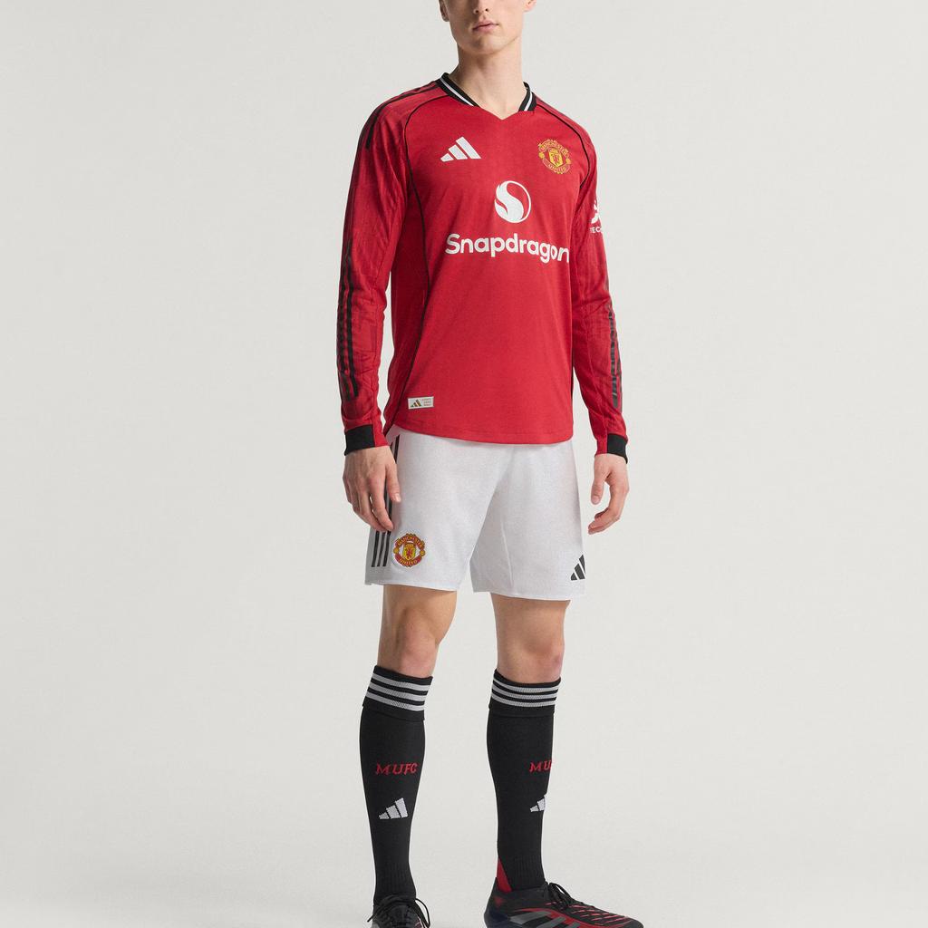 adidas Бесплатная доставка с AdiClub Манчестер Юнайтед 25/26 Домашняя аутентичная футболка с длинным рукавом JP3022-
