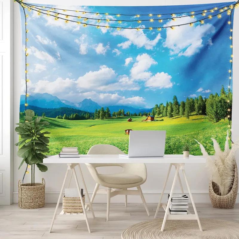 Pink Purple Cloud Scenery Tapestry Office Living Room Tapestry Home Wall Decoration Tapestry