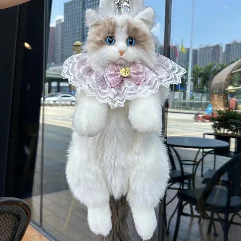 Милый плюшевый рюкзак с кошкой, модная мягкая сумка с мягкими игрушками для любителей кошек, детский рюкзак для девочек, кошелек, легкий, повседневный, подарок на день рождения