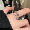 Корейская версия кольца со змеей, супер-вспышка, циркон, ретро, модный дизайн, кольцо на указательный палец, нишевое, холодный ветер, персонализированные украшения, женское