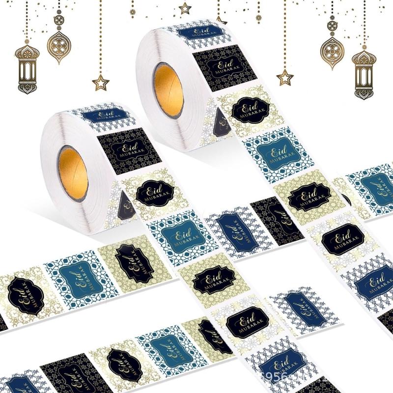 Набор из 500 наклеек «Луна EIDMubarak» с клейкими этикетками для ноутбуков, блокнотов и бутылок для воды