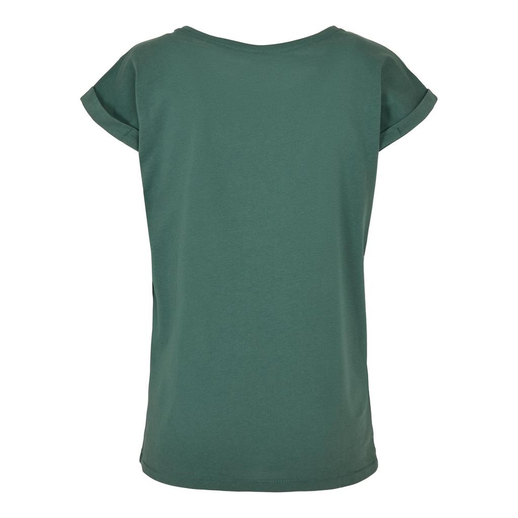 Build Your Brand Womens/Ladies Cotton Extended Shoulder T-Shirt