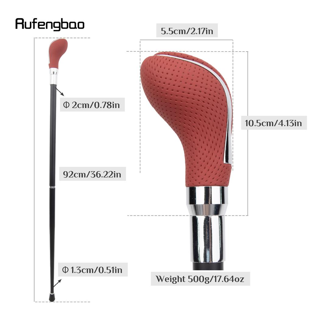 Трость для ходьбы из красной кожи и серебра, модная декоративная трость для джентльмена, элегантная трость для косплея, посох 92 см