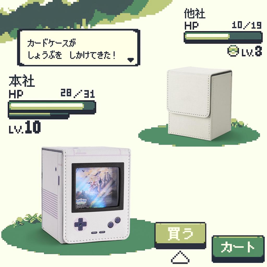 Кейс для колоды игровых карт с Оши Вмещает 100 протекторов для игровых консолей Вертикальный Два милых кейса, Окно, Карты, Форма, Совместимость с двойными/тройными протекторами, Хранение,