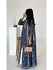 Women's Issey Miyake Pleated Print Cardigan Abaya - Long, Plus Size Arab Robe