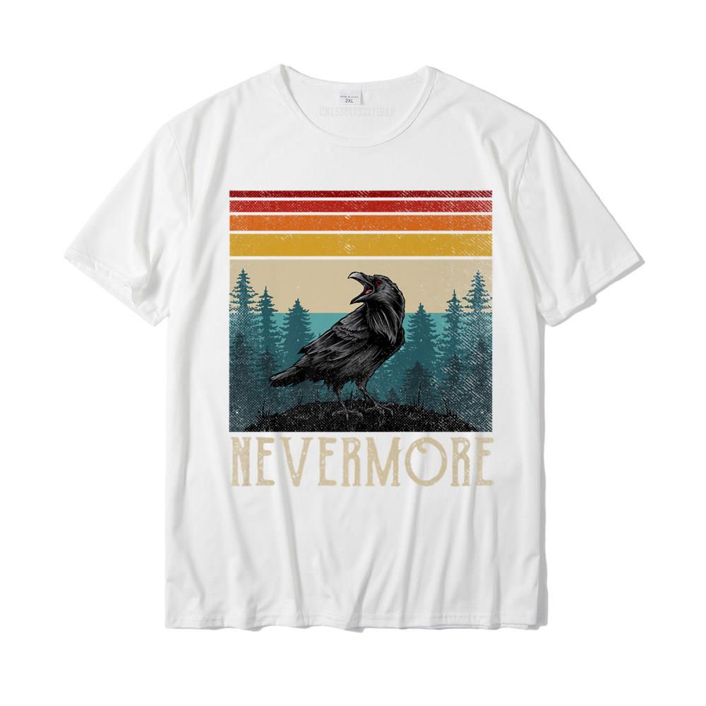 Винтажная футболка Nevermore Эдгар Аллан По Ворон Премиум Футболка Футболка Приталенная Подарок Хлопок Унисекс Футболка Подарок