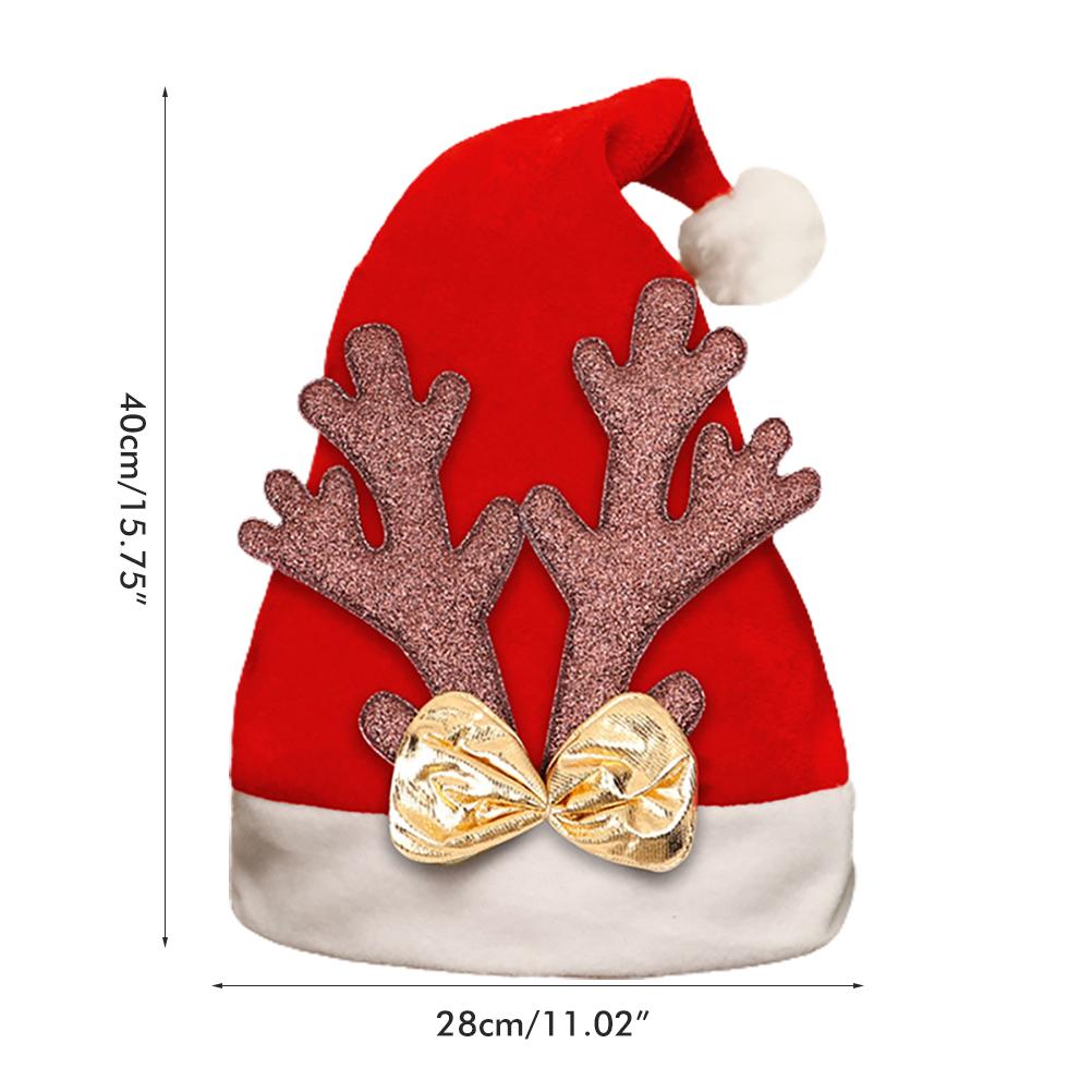 Christmas Santa Claus Hat Warm Cosplay Party Holiday Costume Props Decoration for Kids Children Adult Xmas Gift